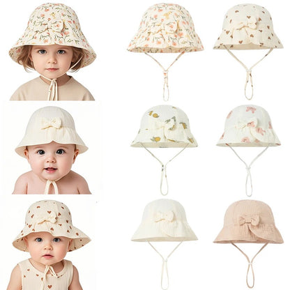 Chapeau bebe protection UV florale
