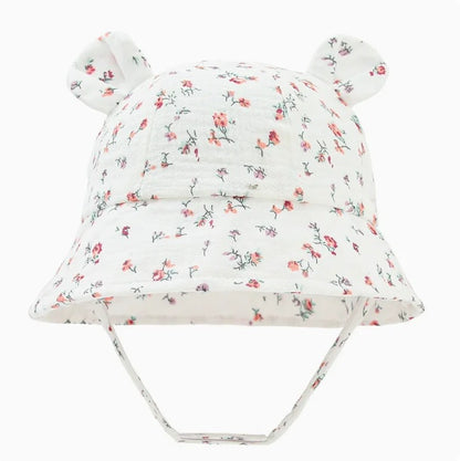 Chapeau bebe respirant fleurs