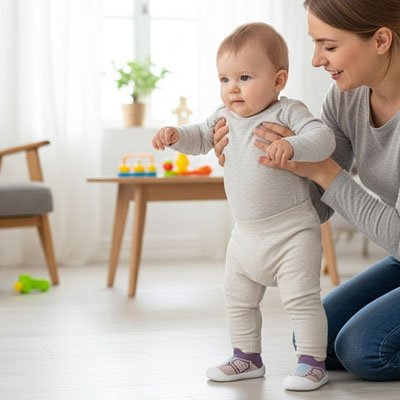 Chaussure bebe maman soutient bebe