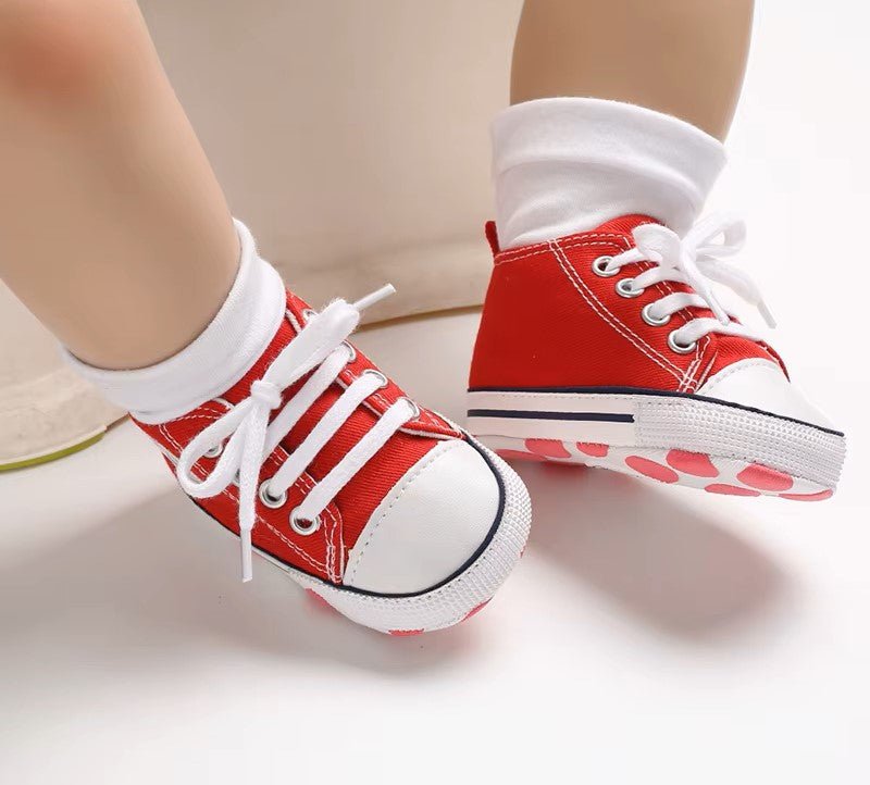 Chaussures bebe antiderapant rouges