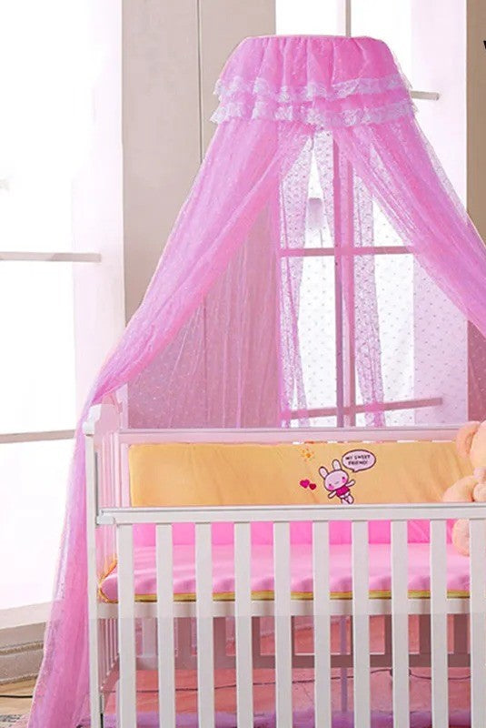 Ciel de lit bebe onirique rose