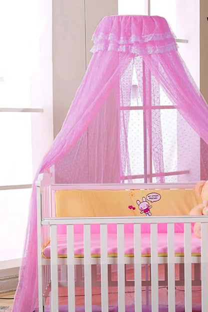 Ciel de lit bebe onirique rose