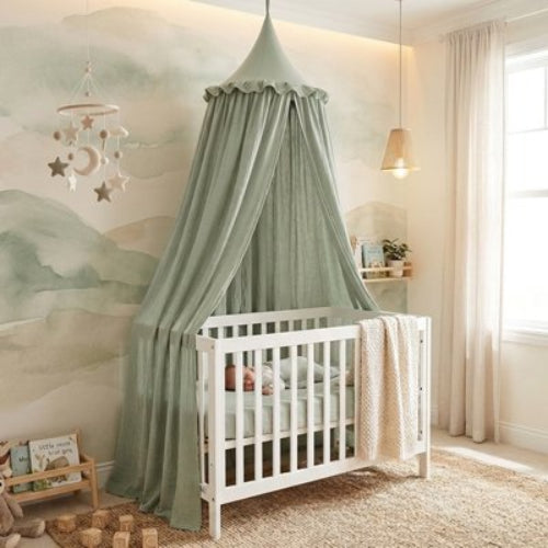 Ciel de lit feerique veloute bebe dort