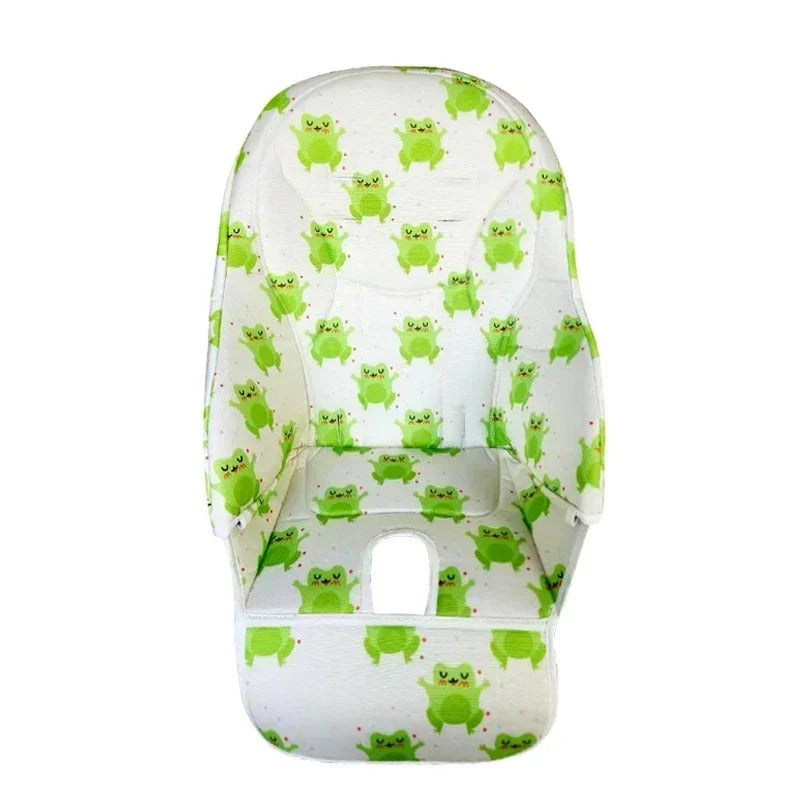 Coussin chaise haute confort lavable grenouilles