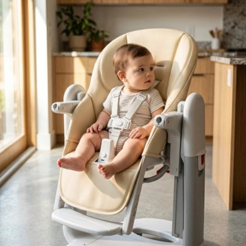 Coussin chaise haute tout doux bebe est attache