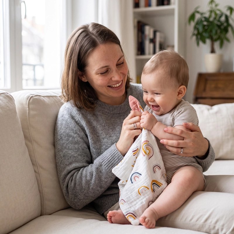 Doudou bebe coton bio ultra doux