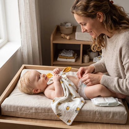 Doudou bebe douceur garantie maman change son bebe