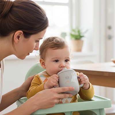 Gobelet bébé | Anti - fuite Ergonomique - Mon P'tit Nid Bébé