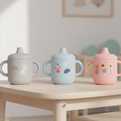 Gobelet bébé | Anti - fuite Ergonomique - Mon P'tit Nid Bébé