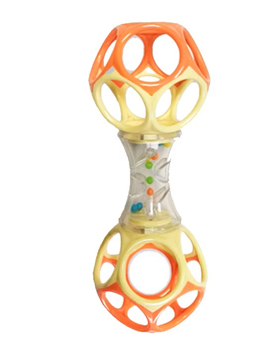 Hochet bebe sensoriel colore orange