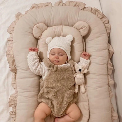 Lit bébé | Cocon Coton Portable - Mon P'tit Nid Bébé