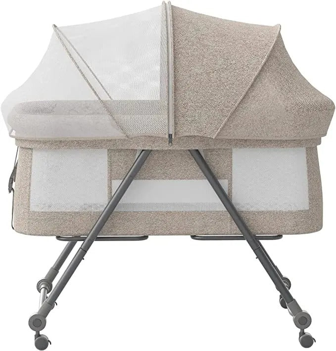 Lit bebe convertible bascule beige