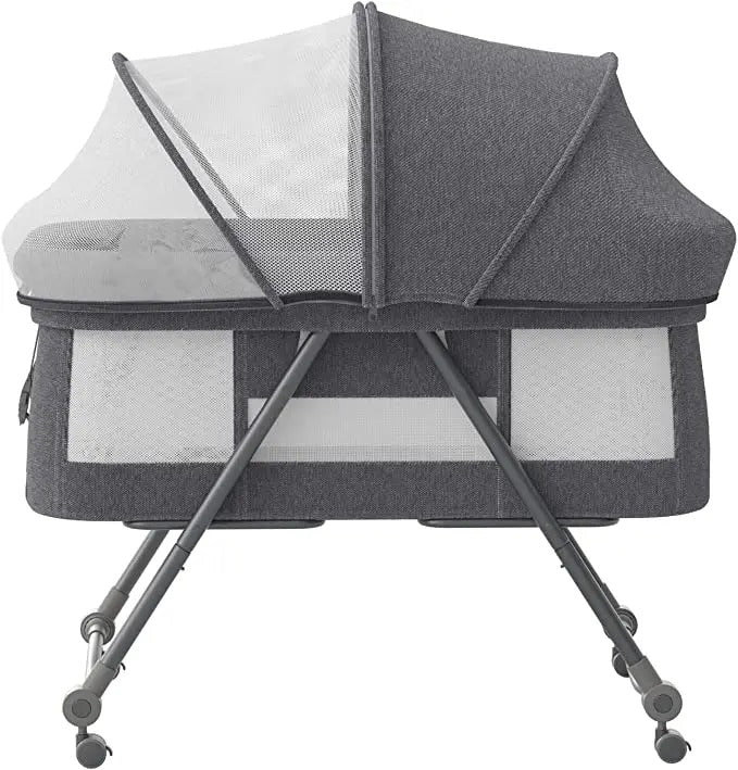 Lit bebe convertible bascule gris