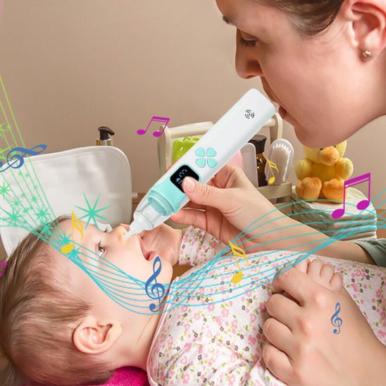 Mouche bébé électrique douceur express maman s'occupe de son bébé