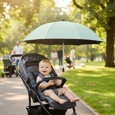 Ombrelle pour poussette | Protection Anti - UV - Mon P'tit Nid Bébé