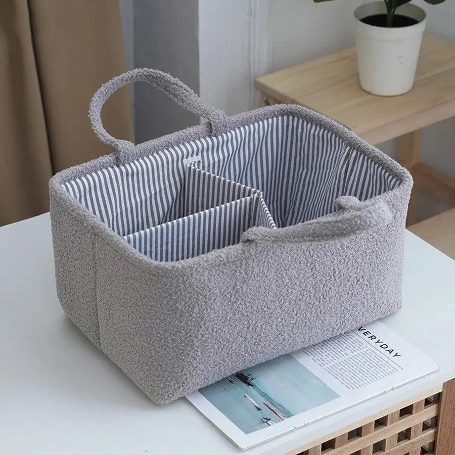 Panier rangement bebe style et design gris