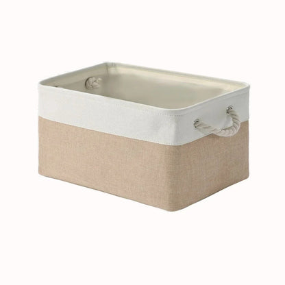 Panier rangement bebe elegant et pratique blanc kaki