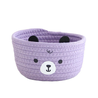 Panier rangement bebe pratique et colore violet