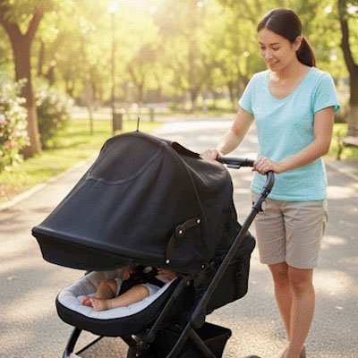 Parasol pour poussette | UV - Protect - Mon P'tit Bébé