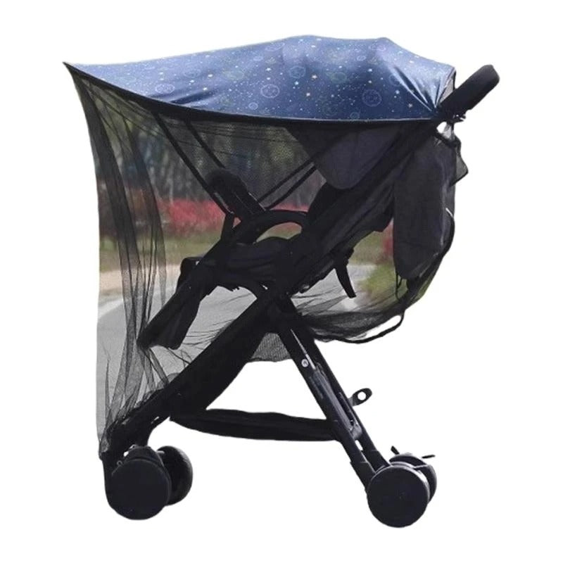 Parasol poussette double confort protection solaire