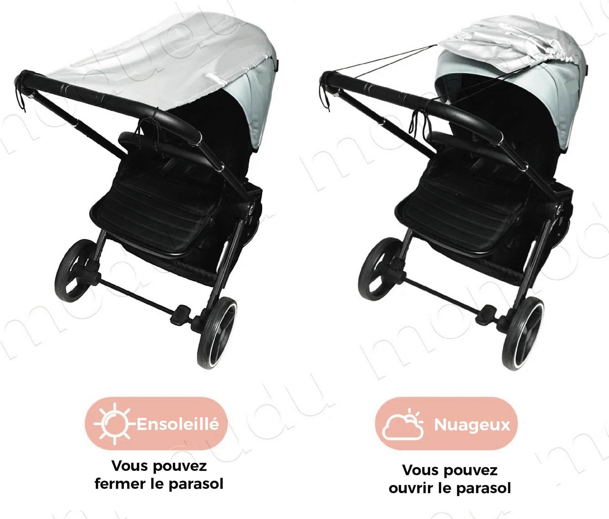 Parasol poussette | Protection UV 99% - Mon P'tit Nid Bébé
