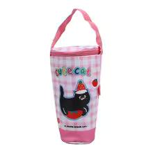 Porte biberon chat rose