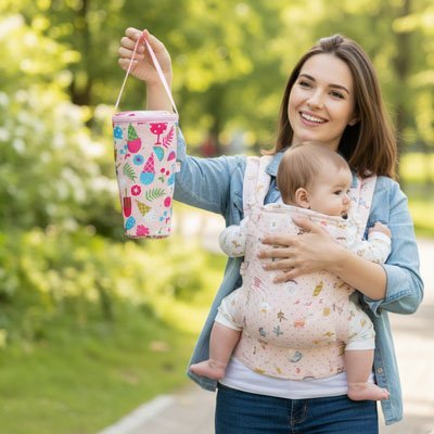 Porte biberon ergonomique | Mains Libres - Mon P'tit Nid Bébé