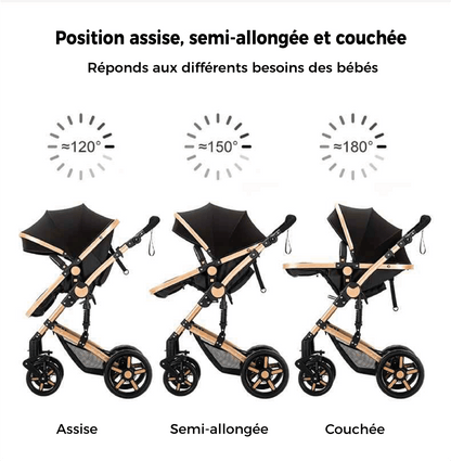 Poussette 3 en 1 | Evolutive - Mon P'tit Nid Bébé