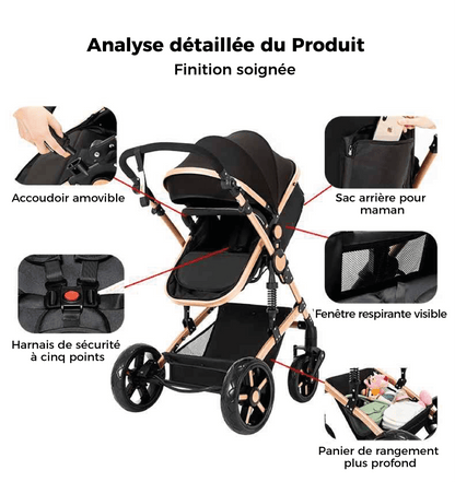Poussette 3 en 1 | Evolutive - Mon P'tit Nid Bébé