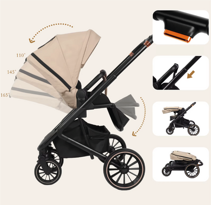 poussette bebe avec ses inclinaisons