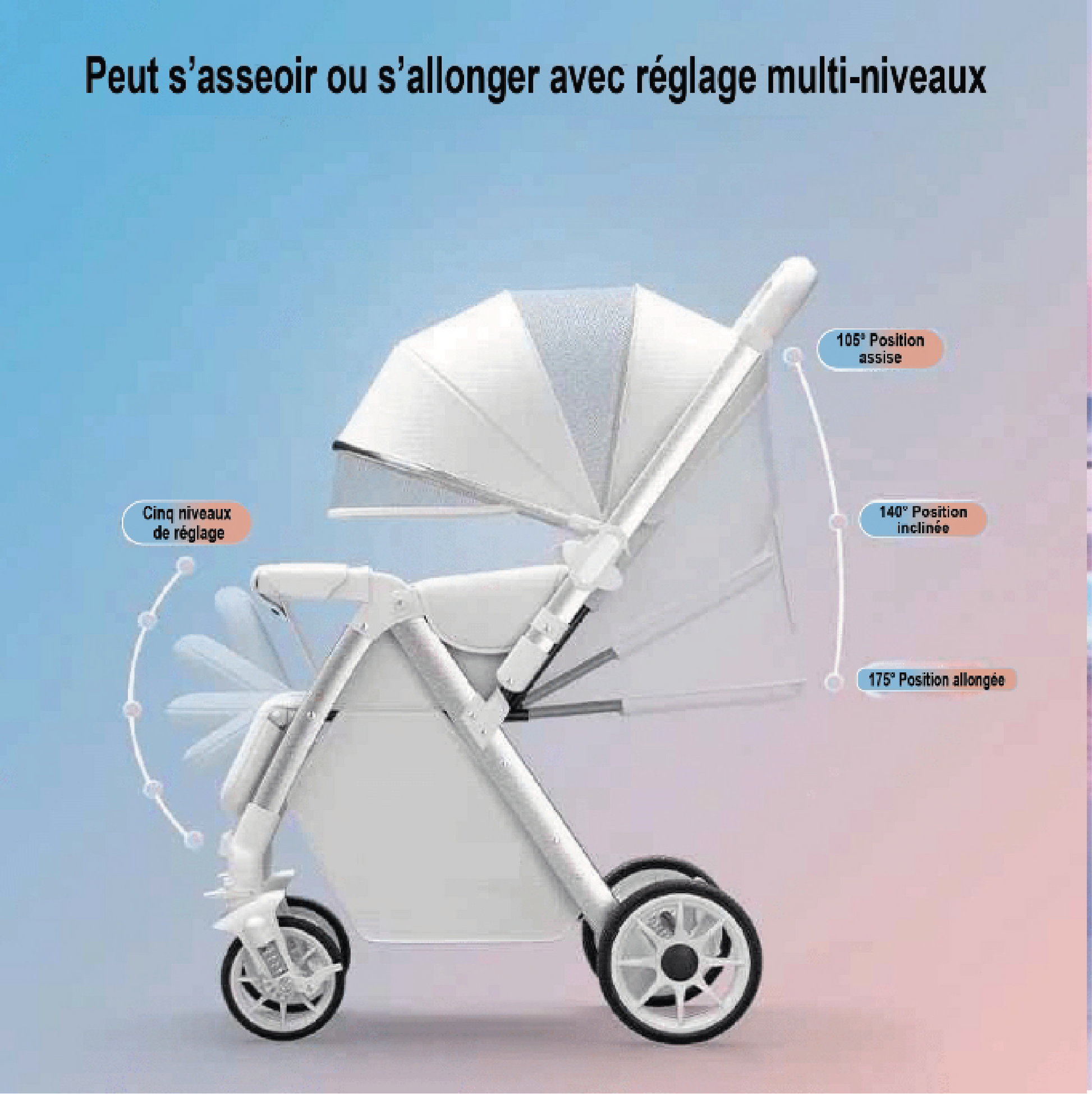 poussette bebe bidirectionnelle tout terrain ultra legere 7210245