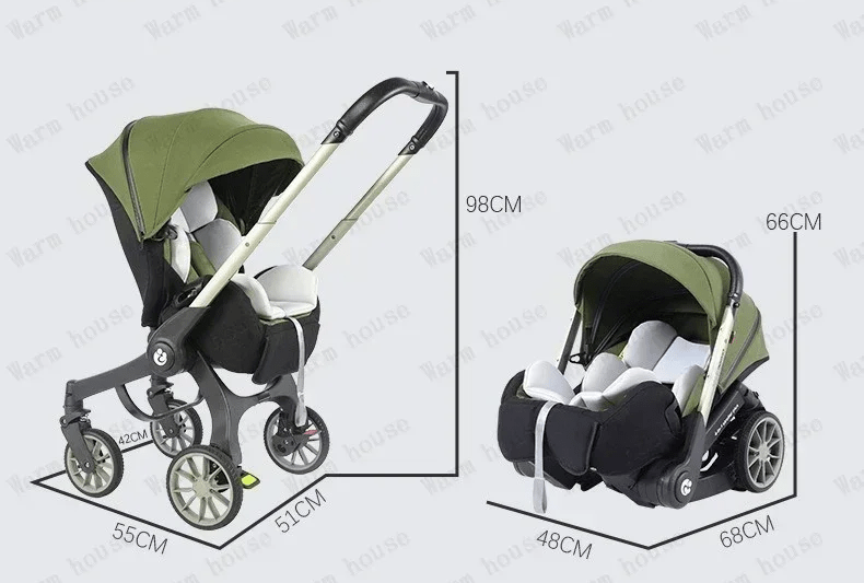 Poussette bébé | Convertible 3 en 1 - Mon P'tit Nid Bébé