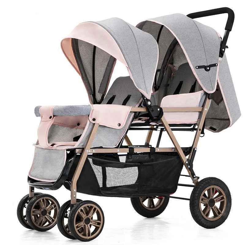 Poussette bébé | Double Compacte Pliable - Mon P'tit Nid Bébé