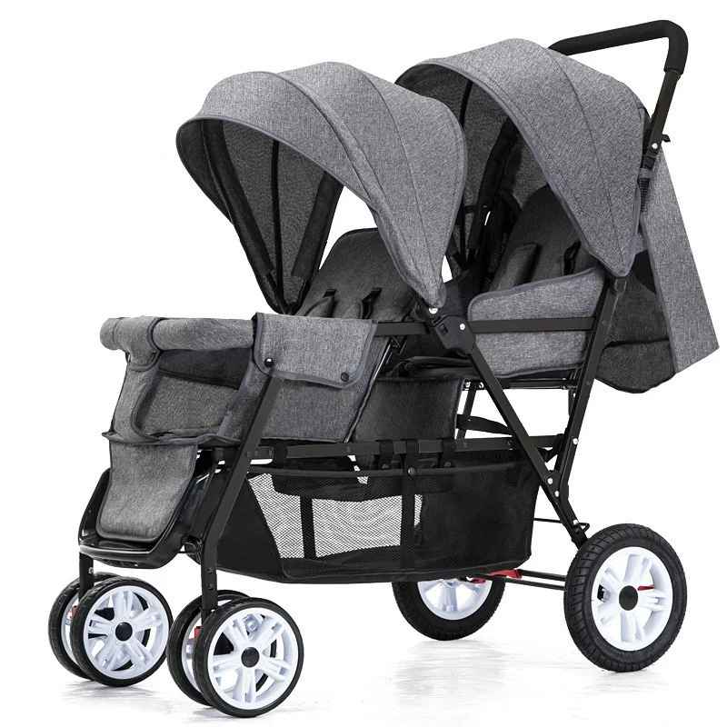 Poussette bébé | Double Compacte Pliable - Mon P'tit Nid Bébé