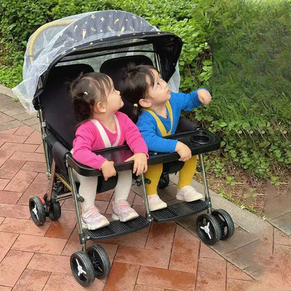 Poussette bebe jumeaux compacte bebes en balade