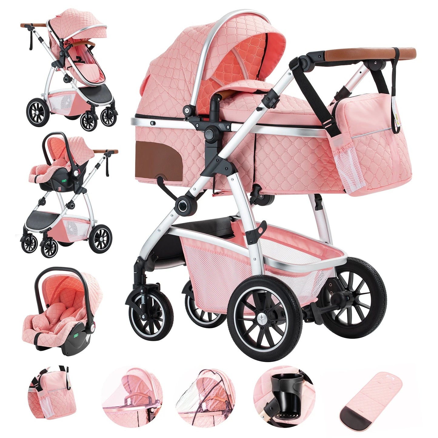 Poussette bébé | Trio Évolutive Pliable - Mon P'tit Nid Bébé