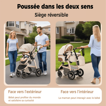 Poussette bébé | Trio Évolutive Pliable - Mon P'tit Nid Bébé