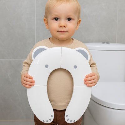 Réducteur de toilette confort autonomie bebe tient le reducteur