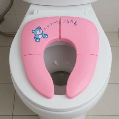Reducteur de toilette confort enfant rose