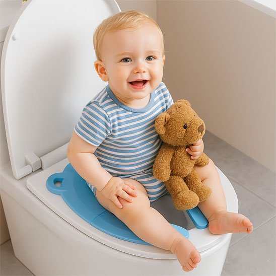 Réducteur de toilette confort optimal bebe est au petit coin
