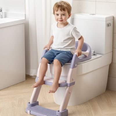 Réducteur de toilette confort securise bebe est sur le pot