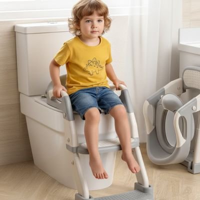 Réducteur de toilette confort securise bebe sur le pot