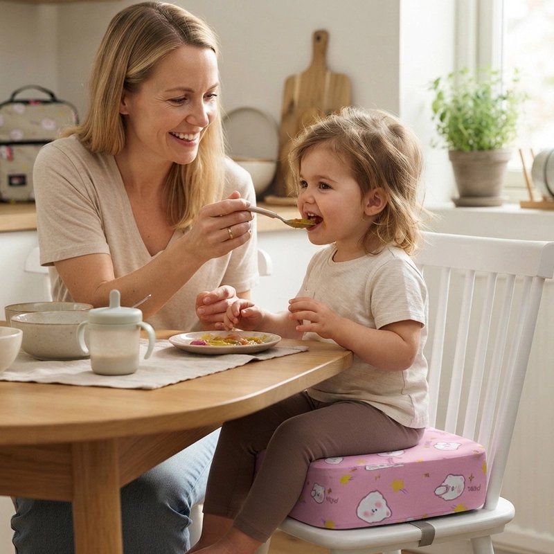 Rehausseur chaise evolutif confort maman nourrit son bebe