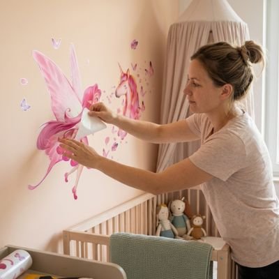 Stickers muraux chambre | Pose facile sans bulles - Mon P'tit Nid Bébé