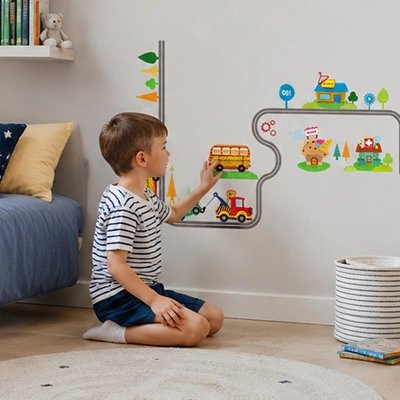 Stickers muraux decoratifs bebe touche les stickers