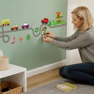 Stickers muraux decoratifs maman colle les stickers