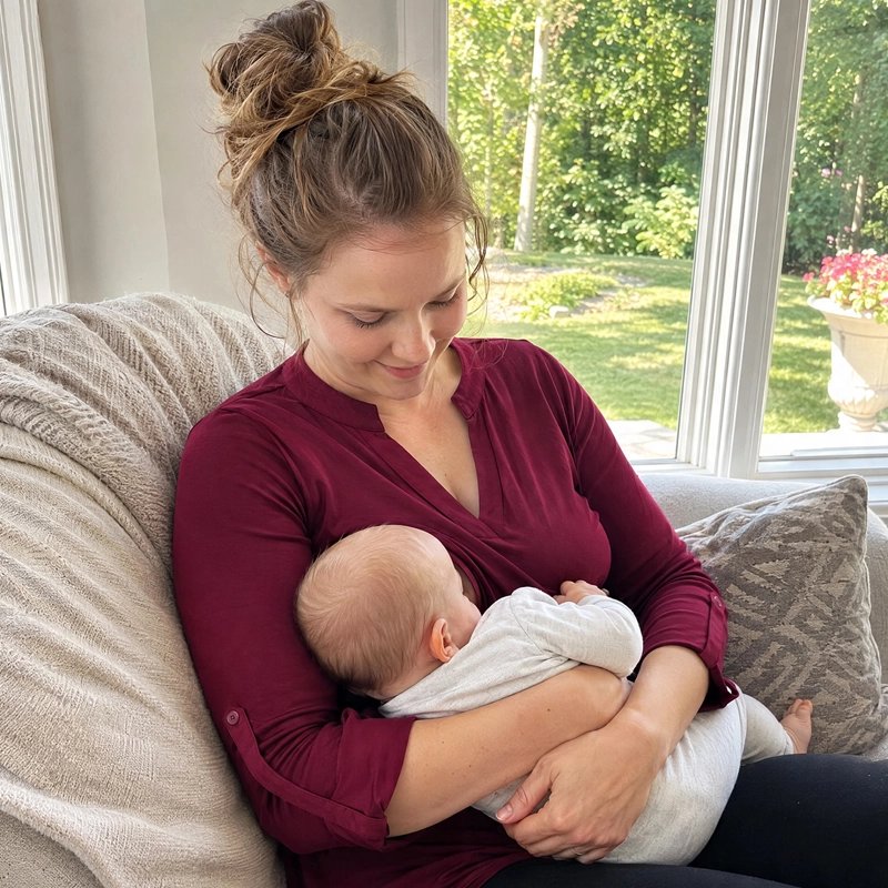 T shirt allaitement ouverture smart maman nourrit son bebe