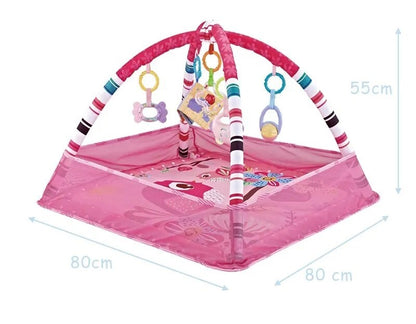 Tapis d'eveil textures douces rose