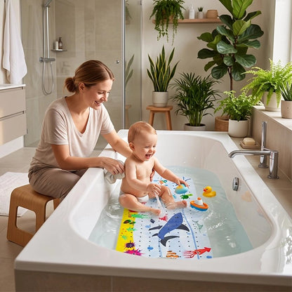 Tapis de bain pour bébé antidérapant confort bébé est dans son bain