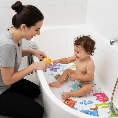 Tapis de bain pour bébé antidérapant sécurisé